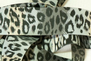 Slip Lead 2″ Black and Grey Cheetah