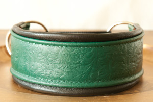 Leather Lurcher with Western Saddle Green Cowhide