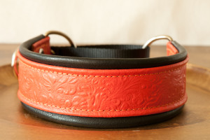 Leather Lurcher with Western Saddle Orange Cowhide