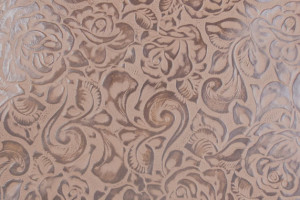 Leather Lurcher Floral Acorn Brown Cowhide