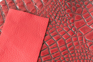 Slip Lead with Red Croc Leather