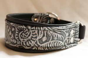 Leather Lurcher with Western Tool Black and Silver