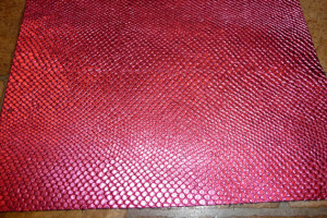 Leather Lurcher Hot Pink Metallic Cobra Cowhide