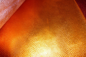 Leather Lurcher Orange Metallic Cobra Cowhide