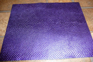 Leather Lurcher Purple Metallic Cobra Cowhide