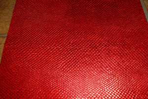 Leather Lurcher Red Metallic Cobra Cowhide