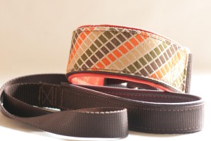 Slip Lead in Brown, Orange and Olive Design